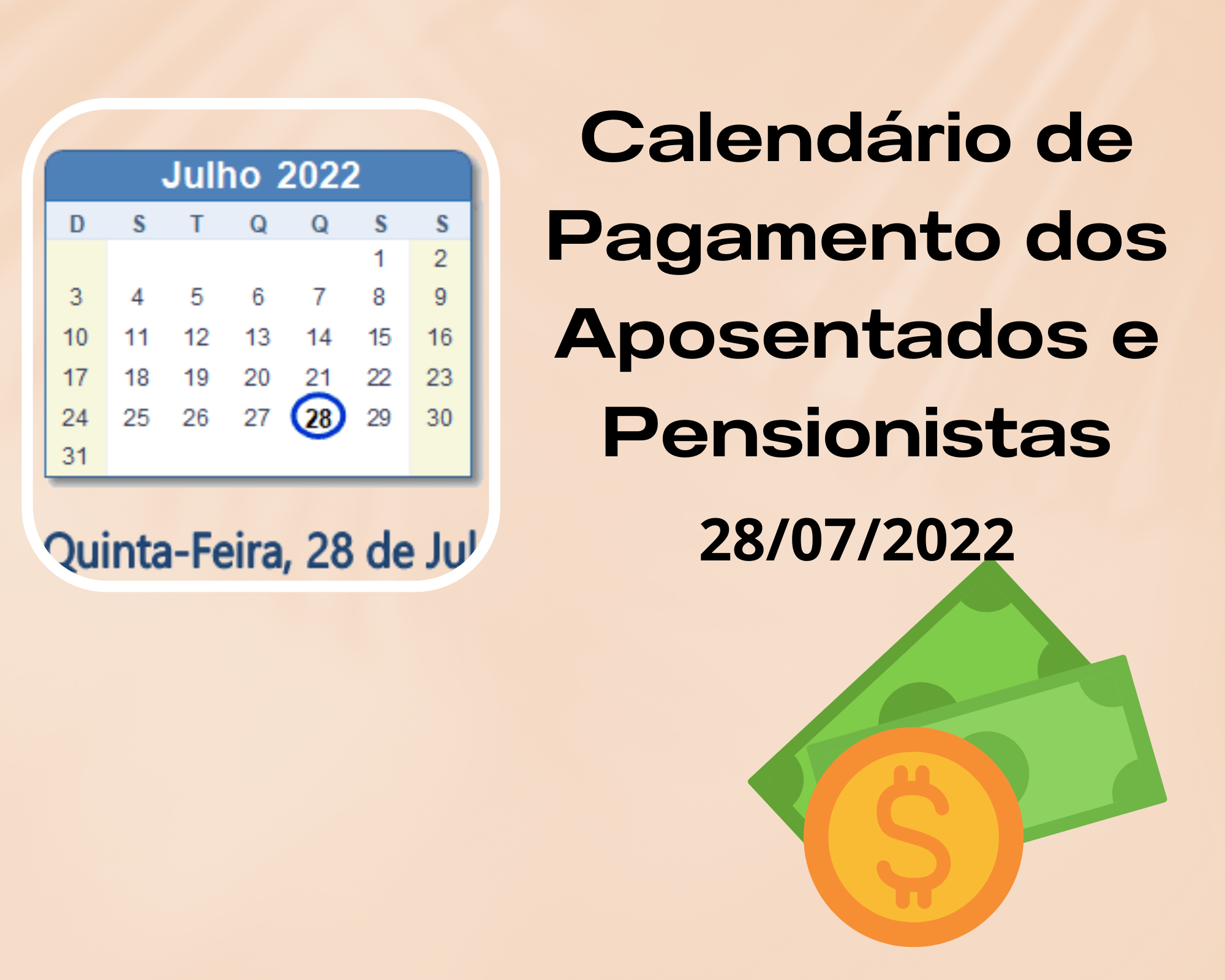 Leia mais sobre o artigo Cronograma de Pagamento dos aposentados e pensionistas 07/2022