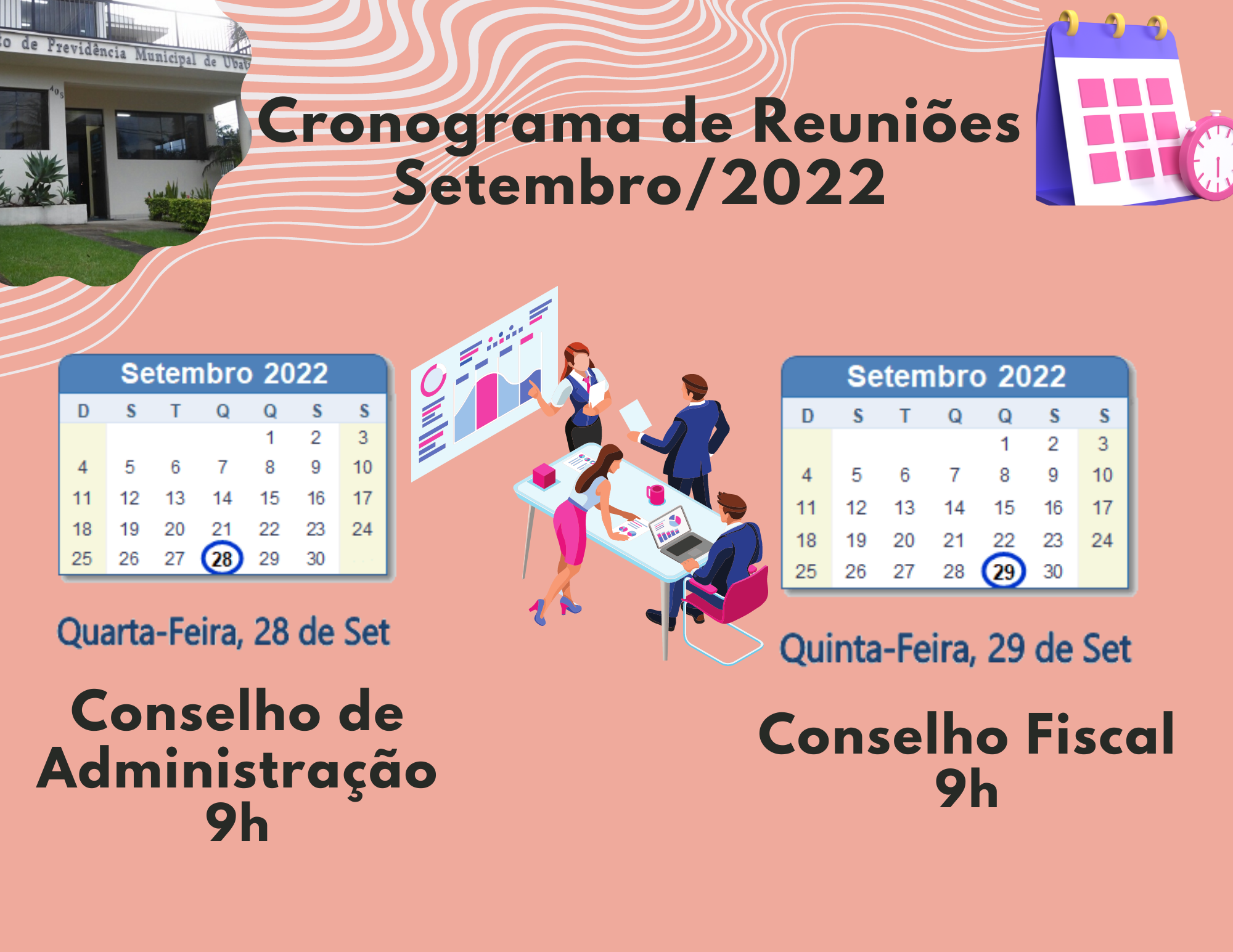 Leia mais sobre o artigo Cronograma de Reuniões 09/2022