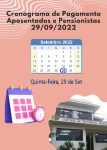 Leia mais sobre o artigo Calendário de Pagamento: setembro/2022