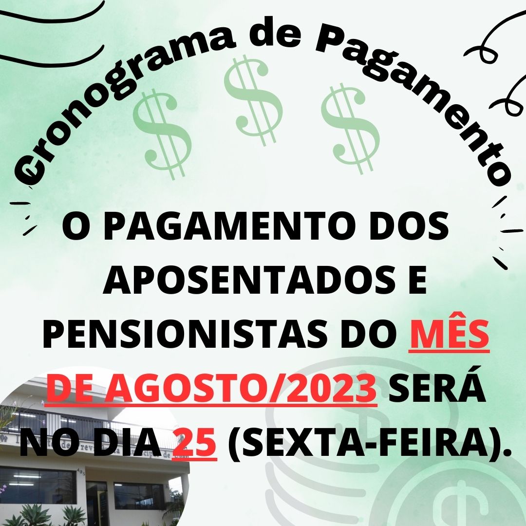 Leia mais sobre o artigo Cronograma de Pagamento: 08/2023