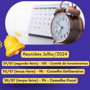 Leia mais sobre o artigo Cronograma de reuniões 07/2024